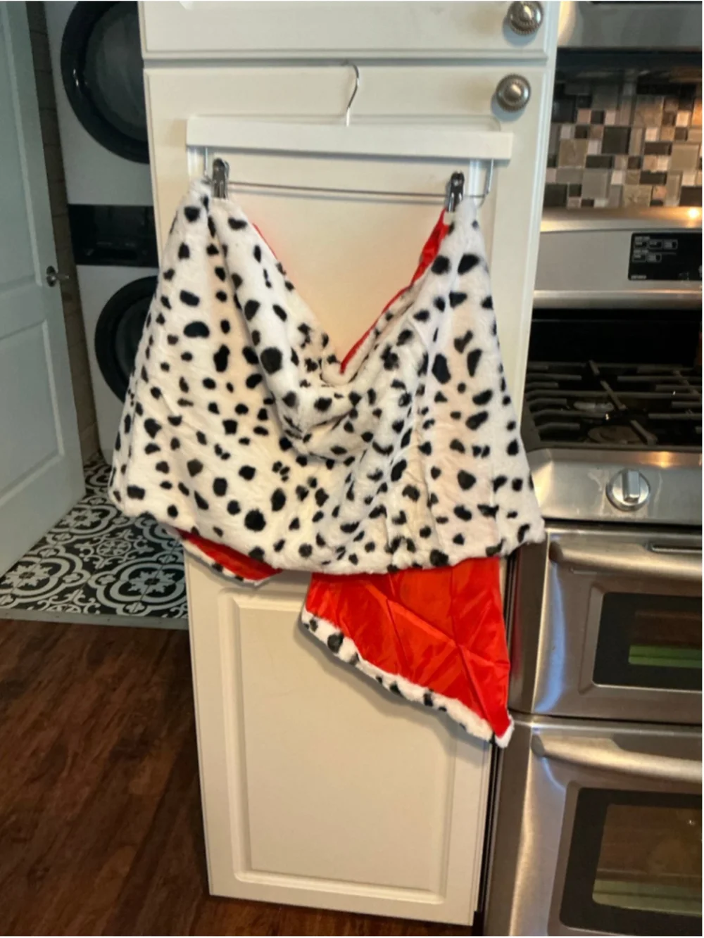 Dalmatian Halloween Cruelllaa Costume Women Faux Stole Accessories NEW